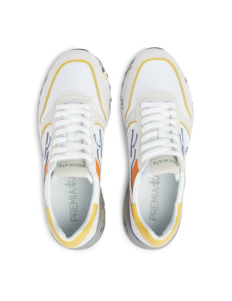 rinascente Premiata Mick nylon suede multi sneakers - white