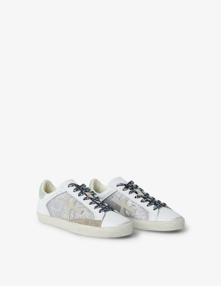 rinascente Premiata Steven D low-top sneakers with glitter - grey