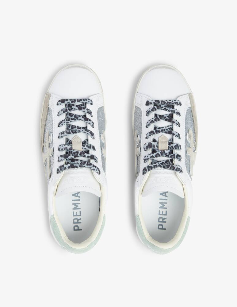 rinascente Premiata Steven D low-top sneakers with glitter - grey