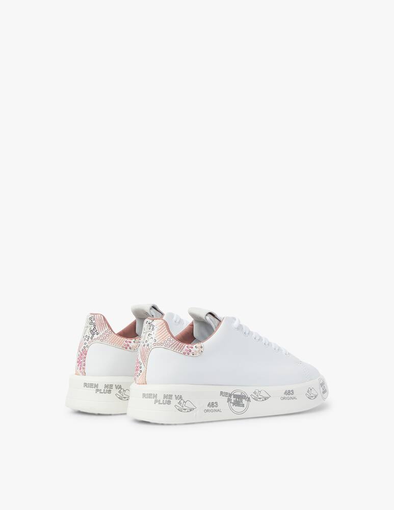 rinascente Premiata Belle perforated low-top sneakers - white