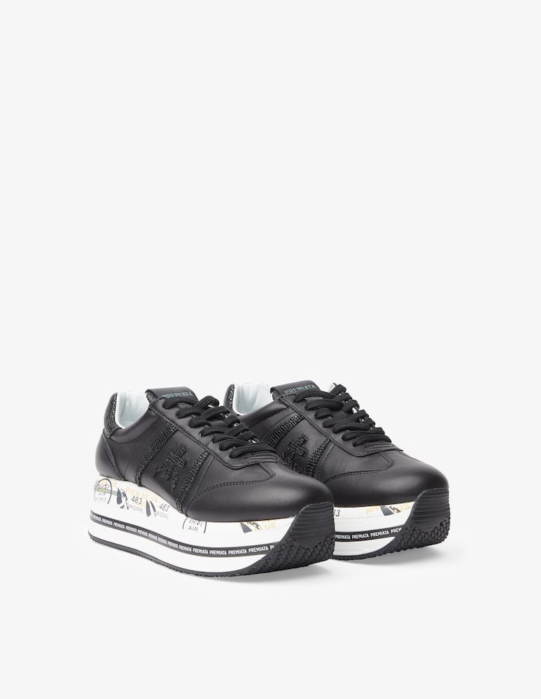 rinascente Premiata Sneakers in pelle Beth - Nero