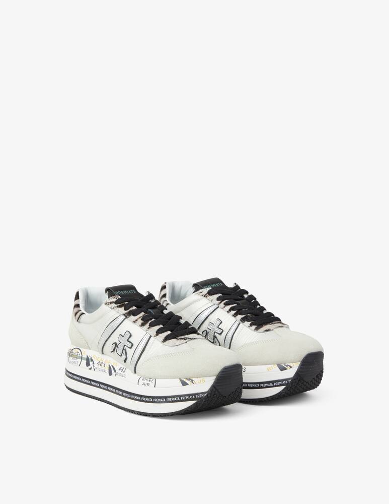 rinascente Premiata Sneakers retro zebra Beth - Bianco