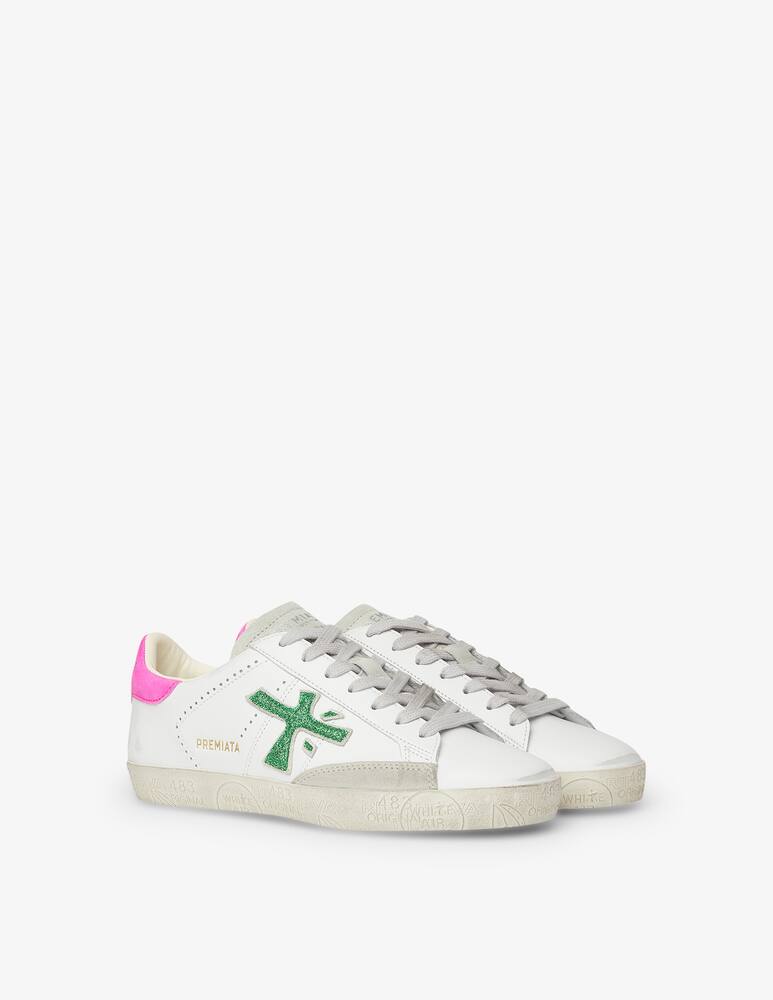 rinascente Premiata Sneakers retro neon Steven - Bianco