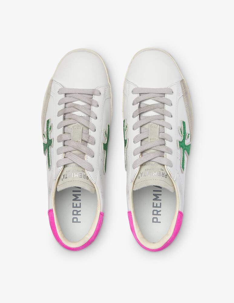 rinascente Premiata Sneakers retro neon Steven - Bianco
