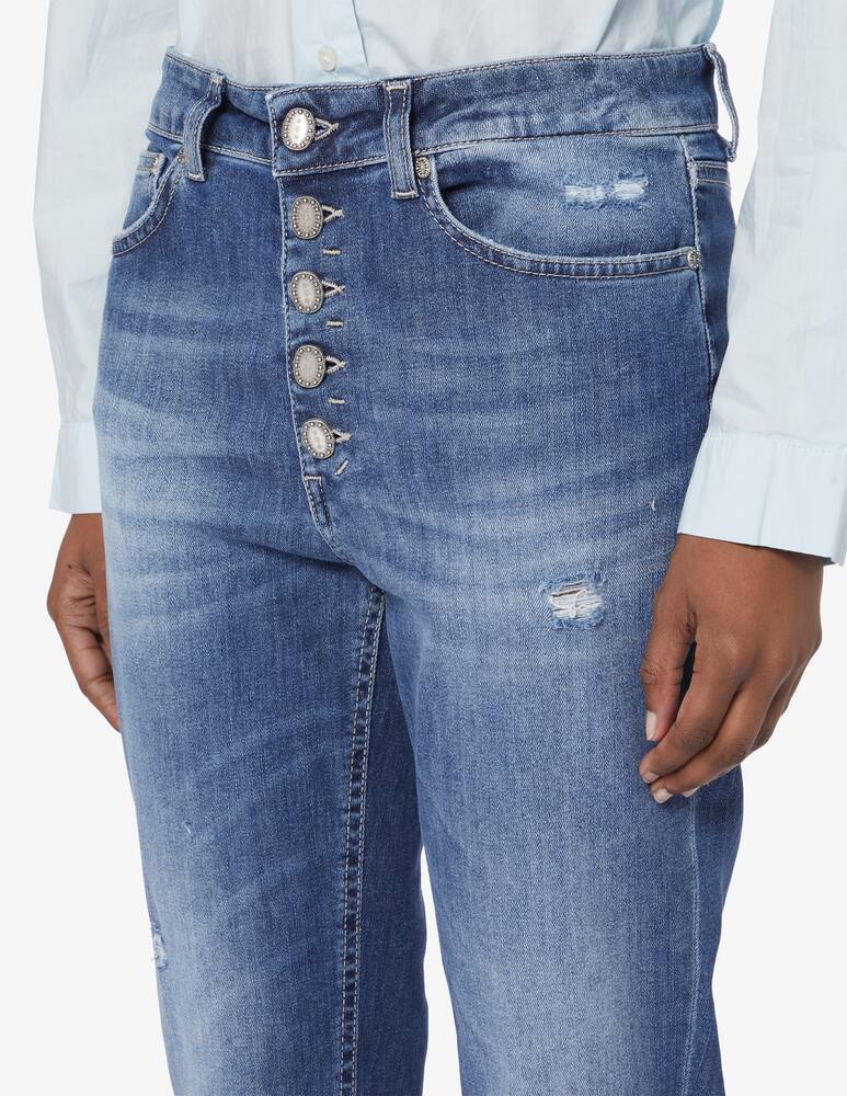 rinascente Dondup Jeans Koons con bottoni gioiello