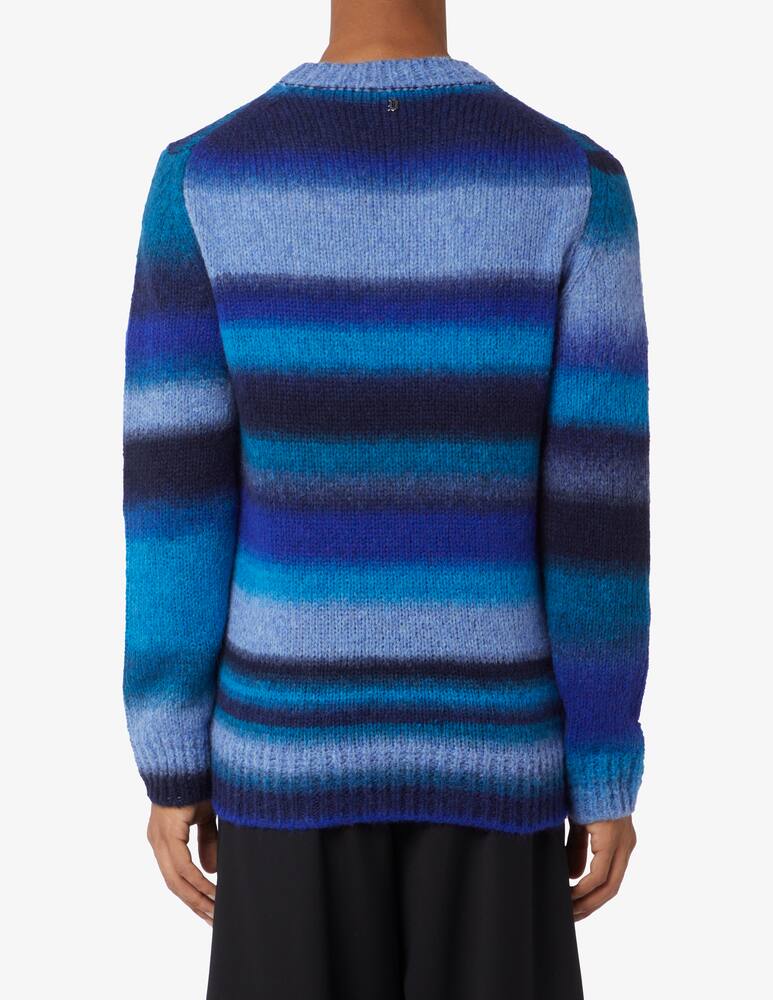 Dondup Striped mohair crewneck jumper - picture 3 Dondup Striped mohair crewneck jumper - picture 3