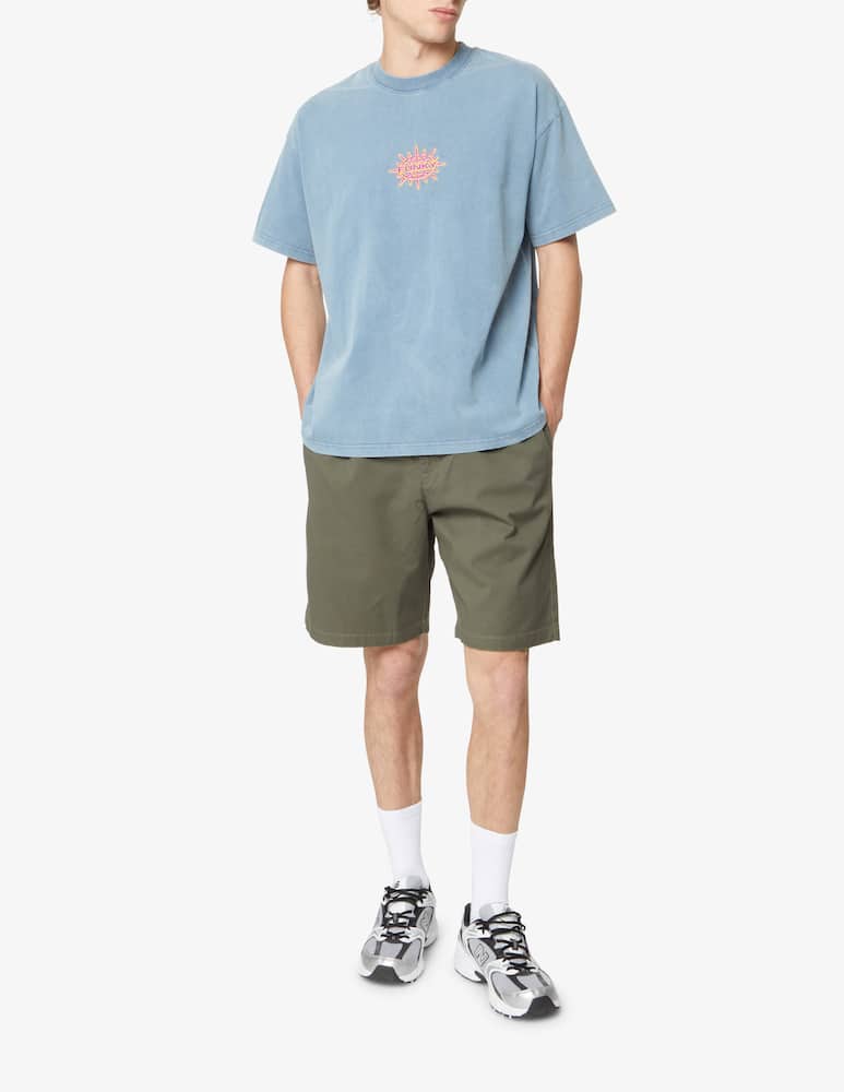 rinascente Funky Maglietta con logo ricamato - Azzurro