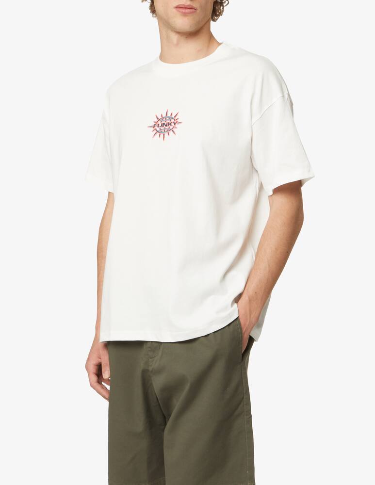 rinascente Funky Maglietta con logo ricamato - Bianco