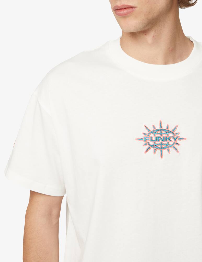rinascente Funky Maglietta con logo ricamato - Bianco