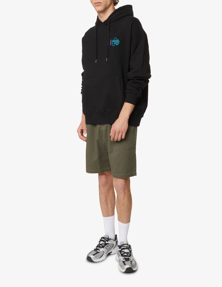 rinascente Funky Felpa con cappuccio fiore sul retro - Nero