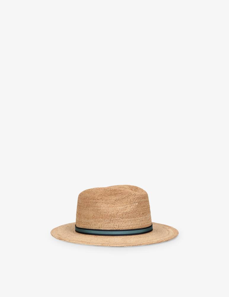 rinascente Borsalino Rafia crochet fine bicolor brimmed hat
