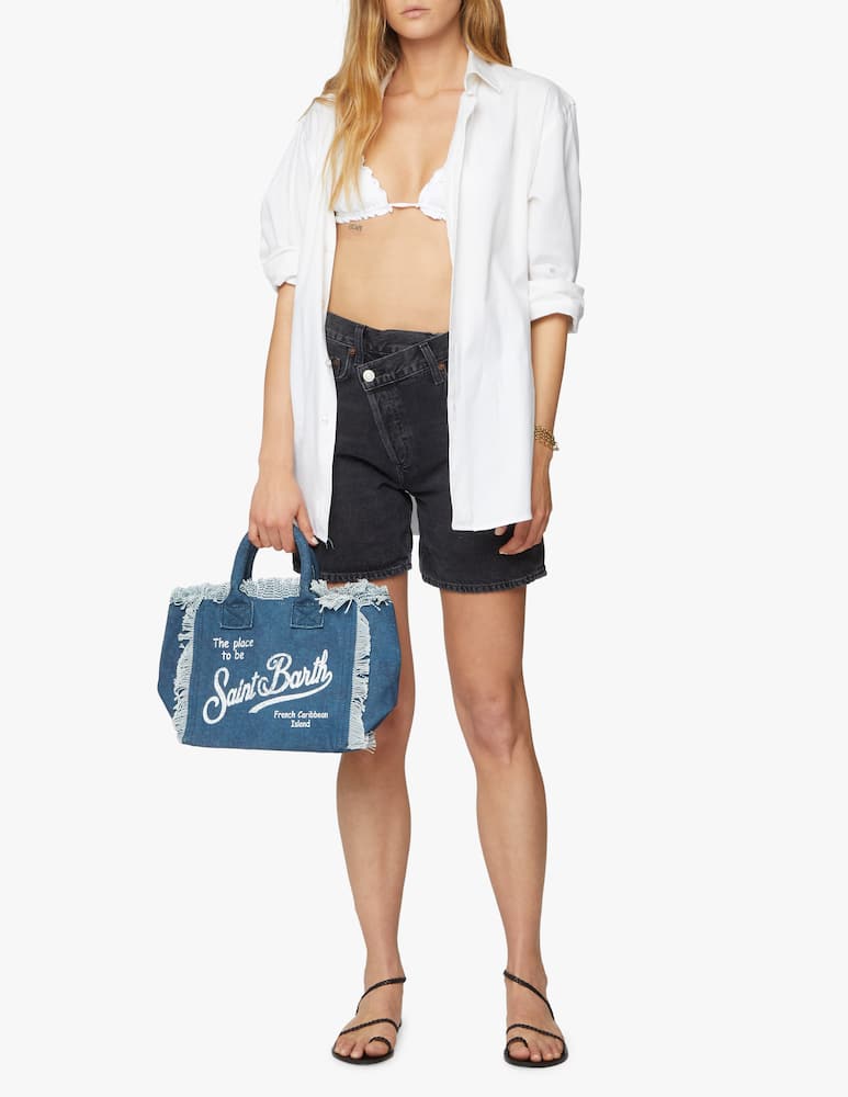 rinascente MC2 Saint Barth Borsa piccola da spiaggia in canvas