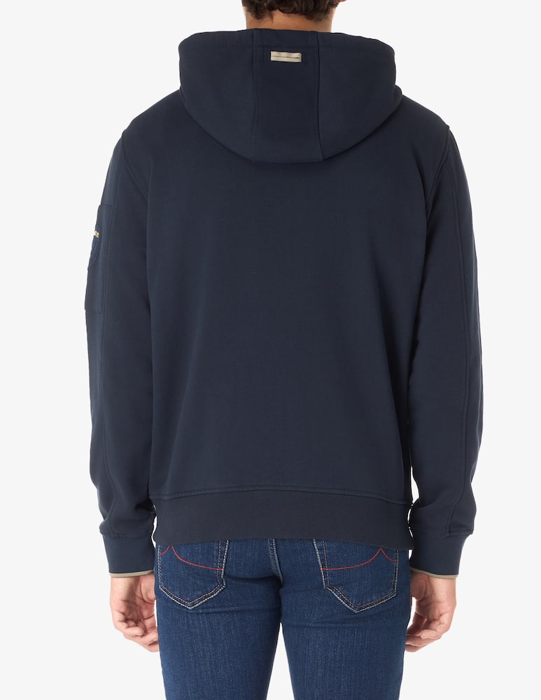 rinascente Blauer Cardinton fleece hoodie