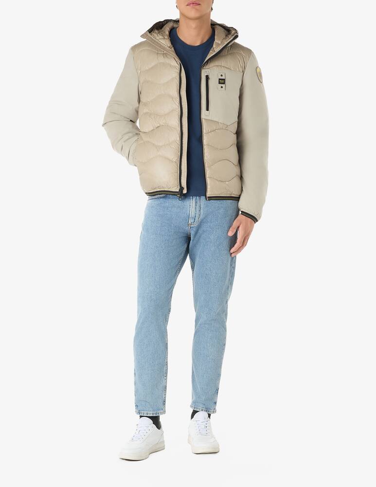 rinascente Blauer Albert wave hooded jacket