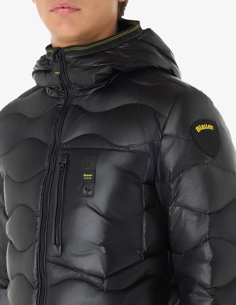 rinascente Blauer Wave hooded jacket