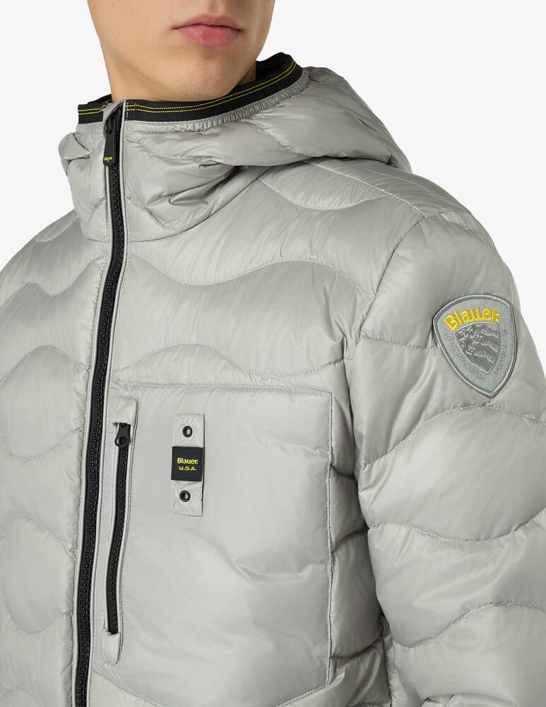 rinascente Blauer Wave hooded jacket