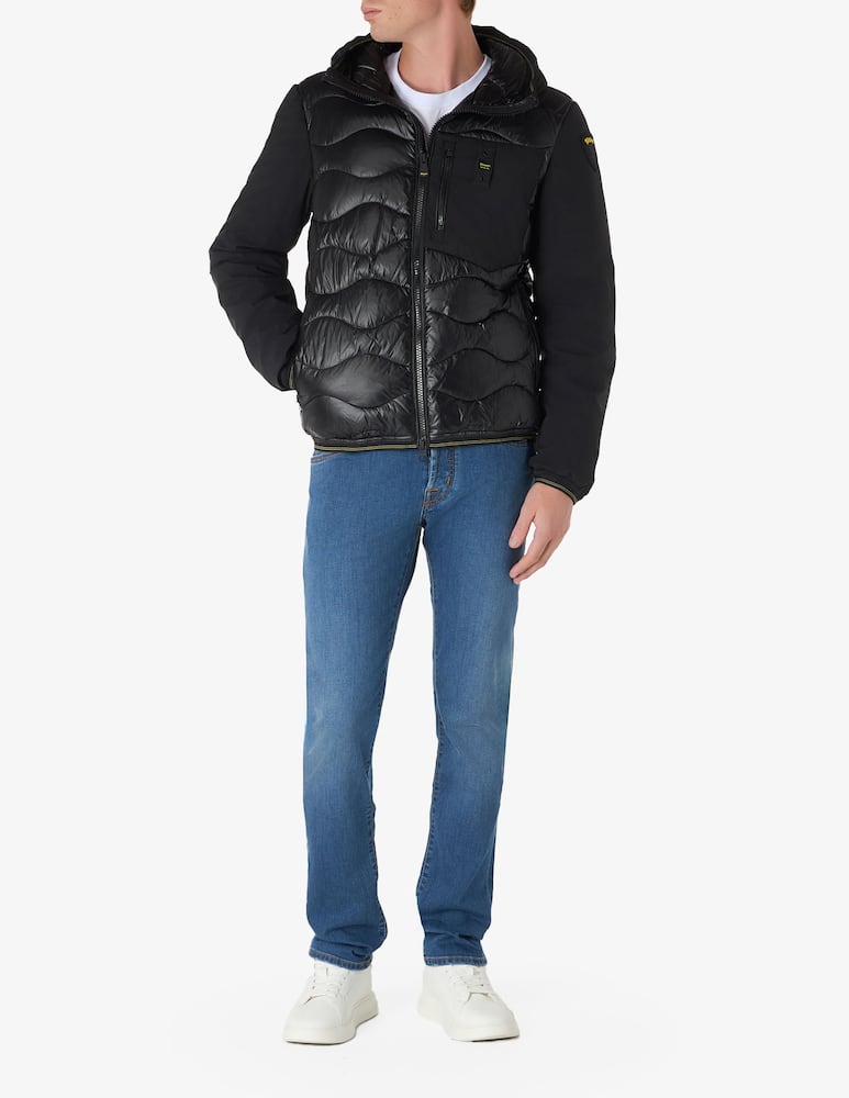 rinascente Blauer Giacca con cappuccio albert wave