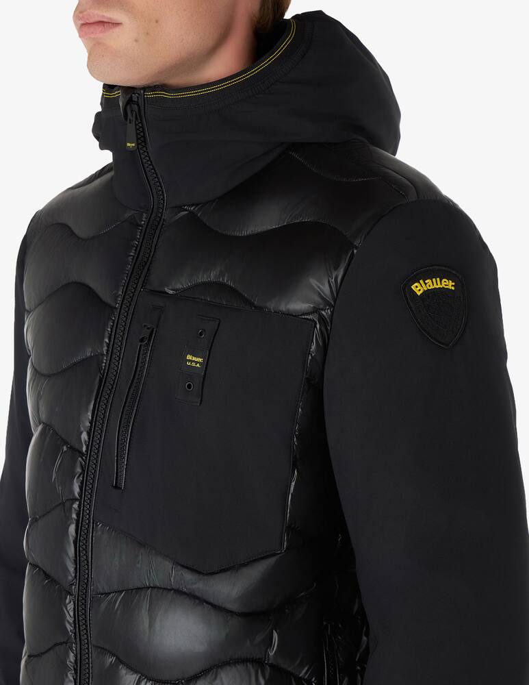 rinascente Blauer Giacca con cappuccio albert wave