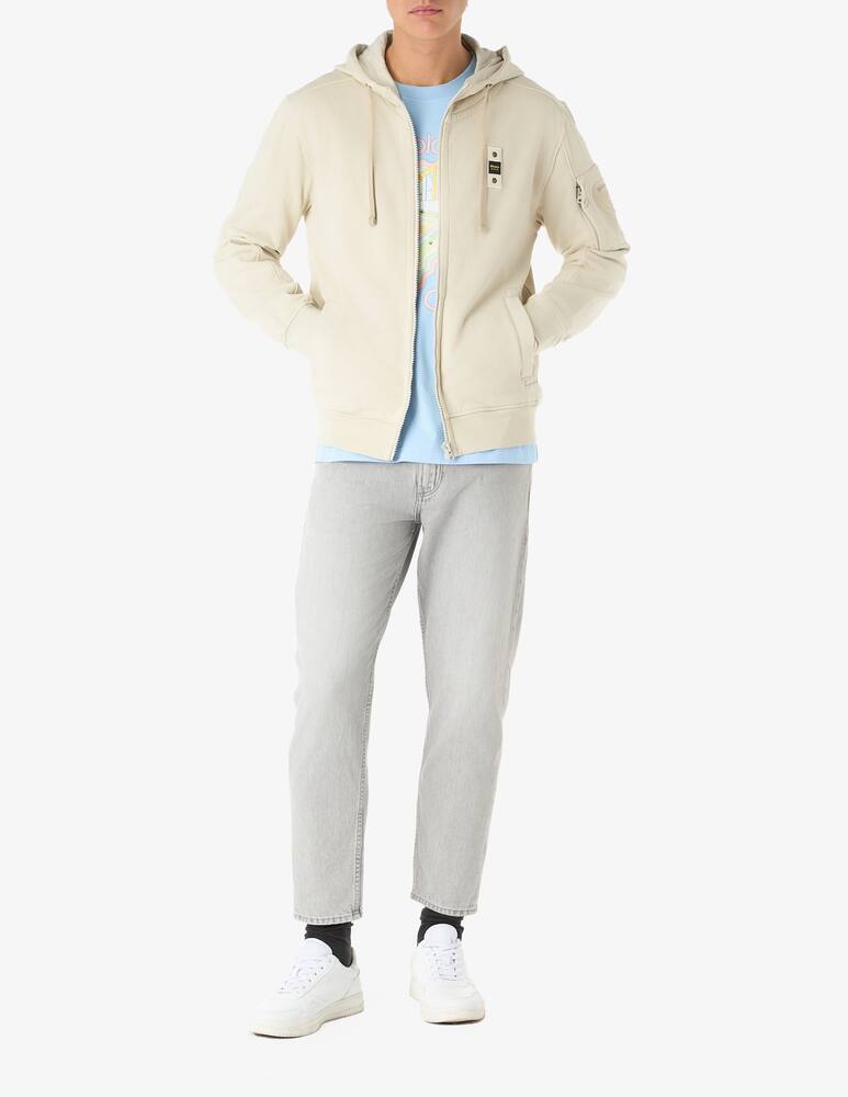 rinascente Blauer Cardinton fleece hoodie