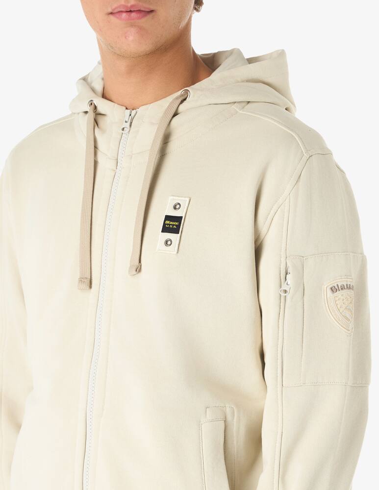 rinascente Blauer Cardinton fleece hoodie