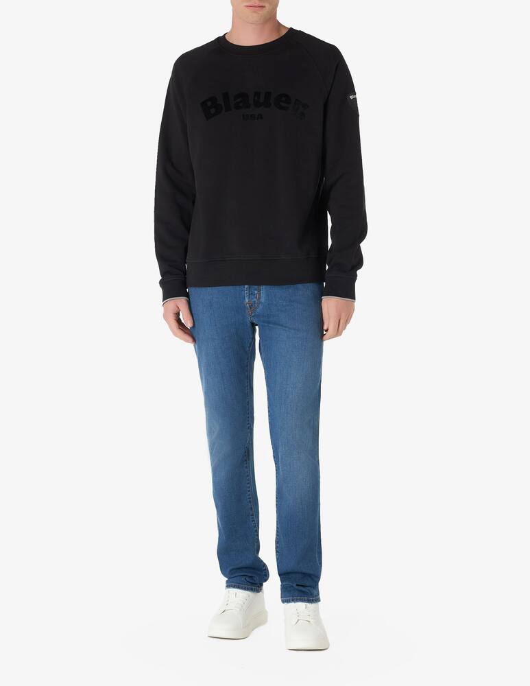 rinascente Blauer Felpa girocollo big logo