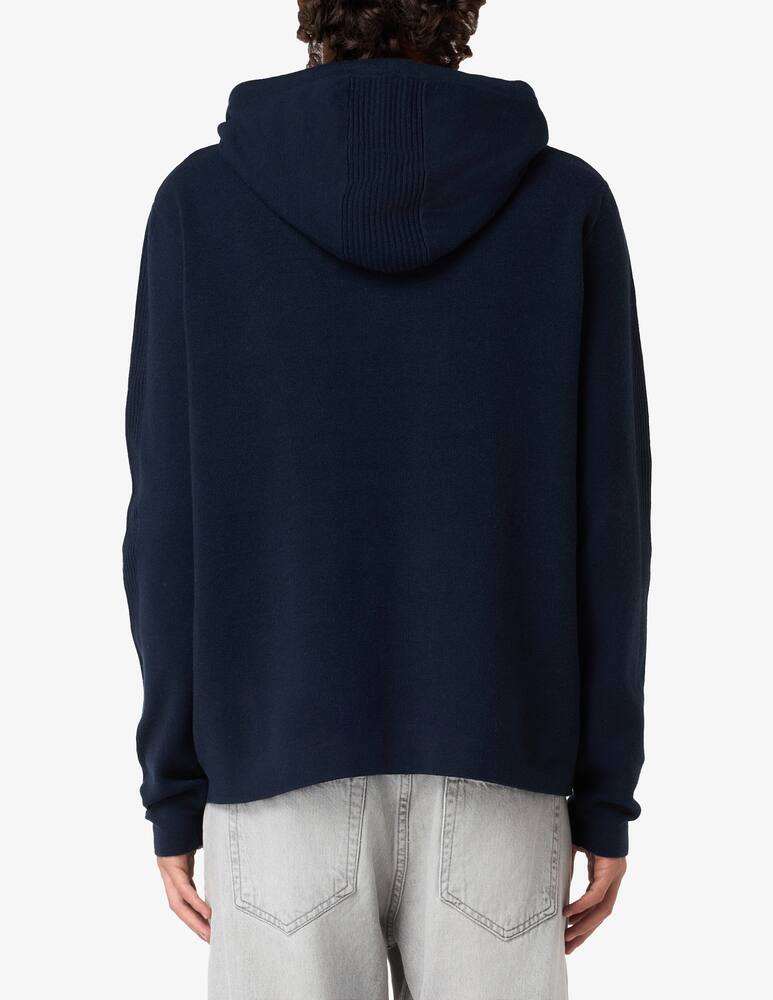 rinascente Blauer Felpa con cappuccio big logo