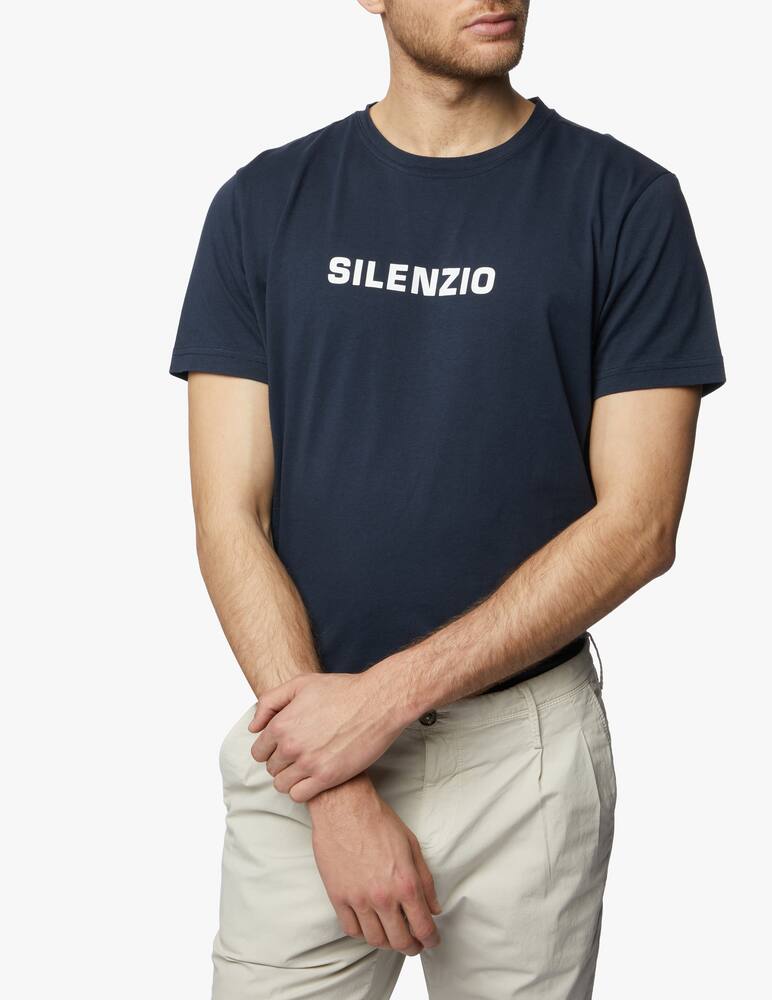 rinascente Aspesi T-shirt girocollo con stampa "SILENZIO" vestibilità asciutta