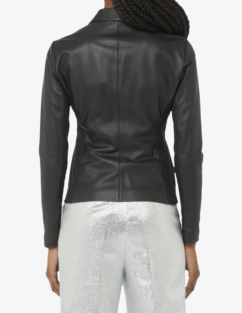 rinascente Emporio Armani Leather caban jacket
