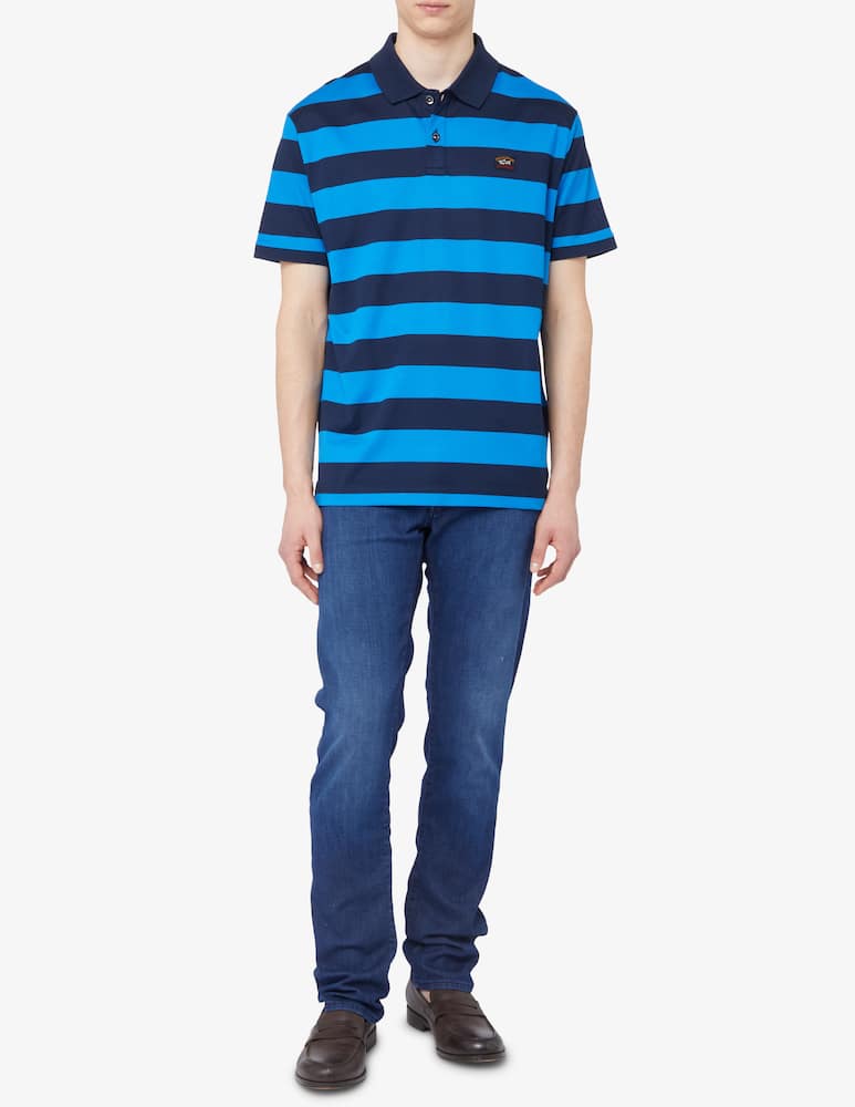 rinascente Paul & Shark Striped piquet polo