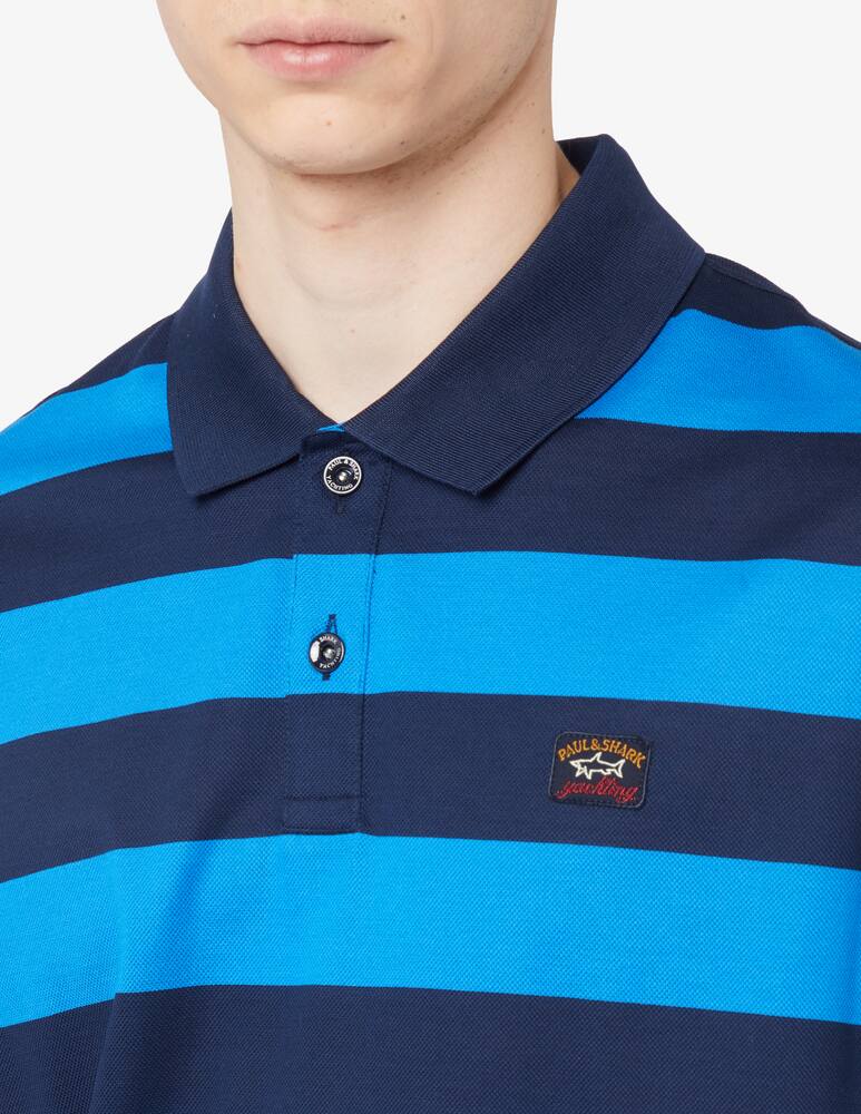 rinascente Paul & Shark Striped piquet polo