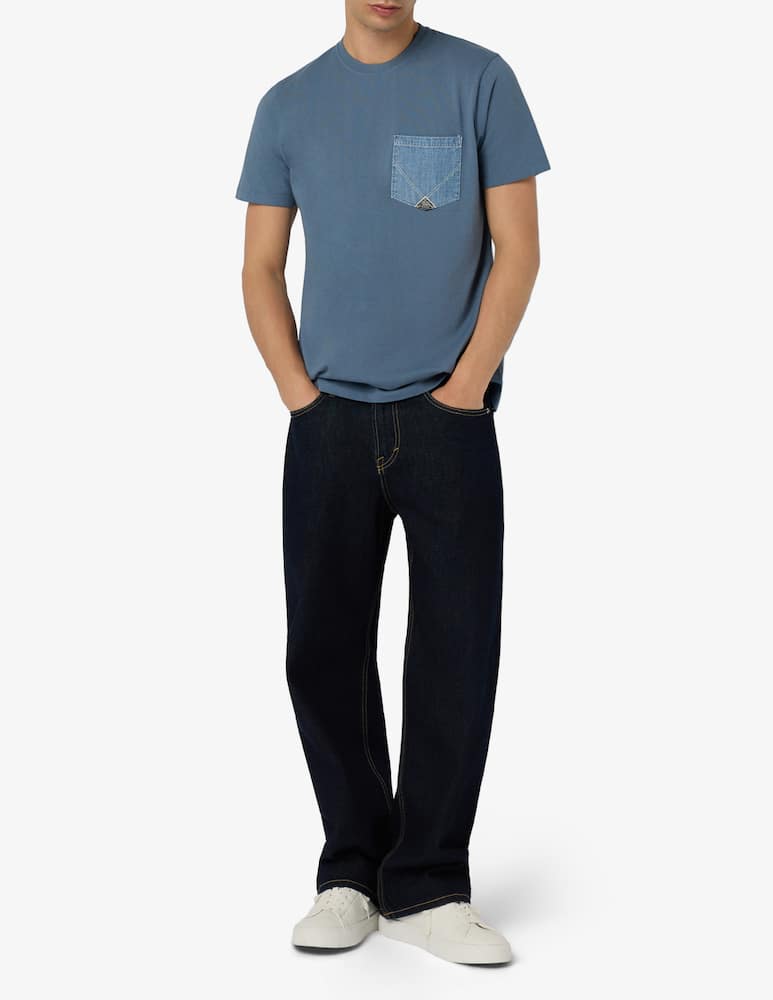 Roy Roger's T-shirt con taschino in jeans - immagine 2 Roy Roger's T-shirt con taschino in jeans - immagine 2