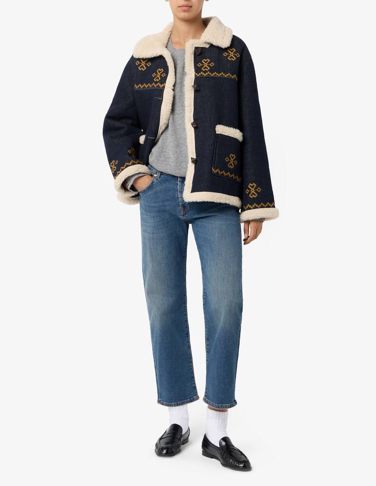 rinascente Roy Roger's Giaccone in jeans con shearling Old Glory