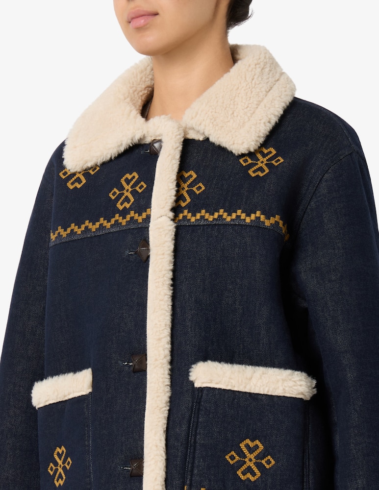 Roy Roger's Denim shearling coat Old Glory - picture 4 Roy Roger's Denim shearling coat Old Glory - picture 4