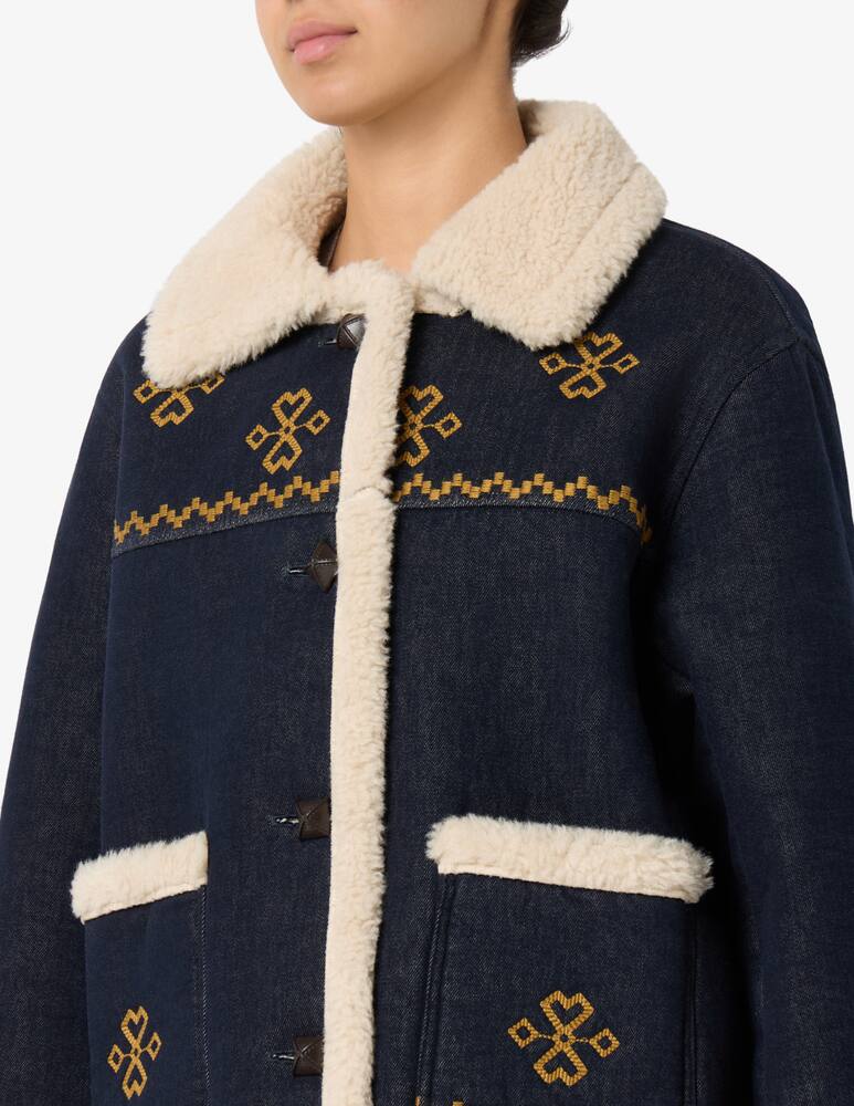 rinascente Roy Roger's Giaccone in jeans con shearling Old Glory