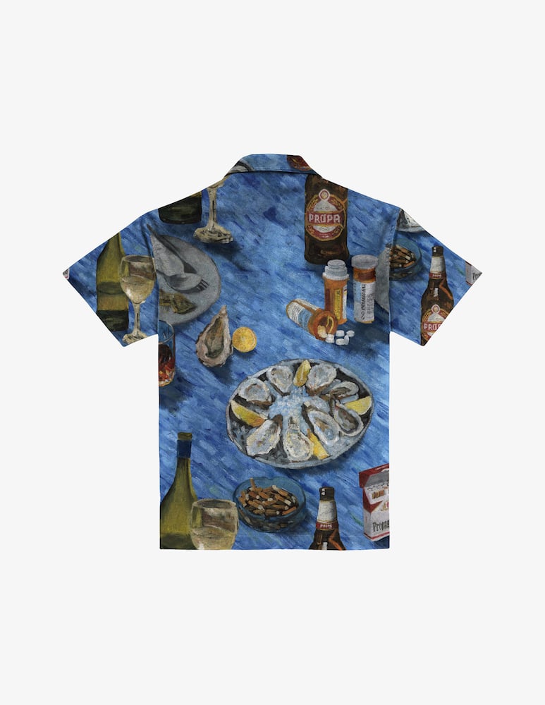 rinascente Propaganda Oyster print short sleeve shirt