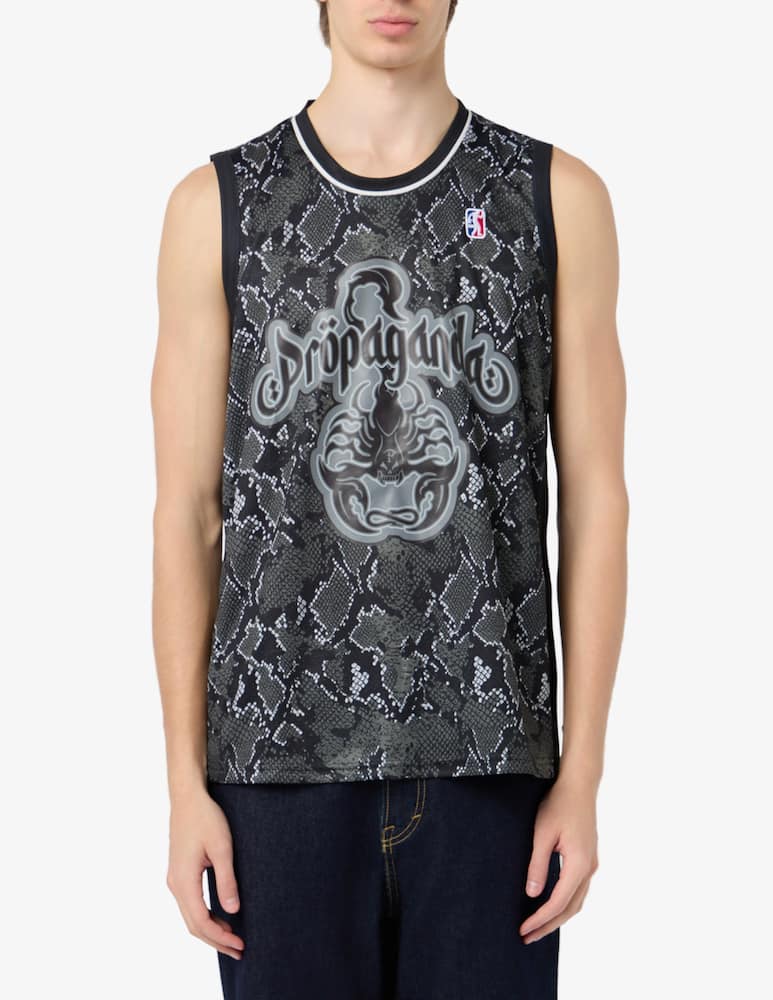 rinascente Propaganda Python print sleeveless t-shirt