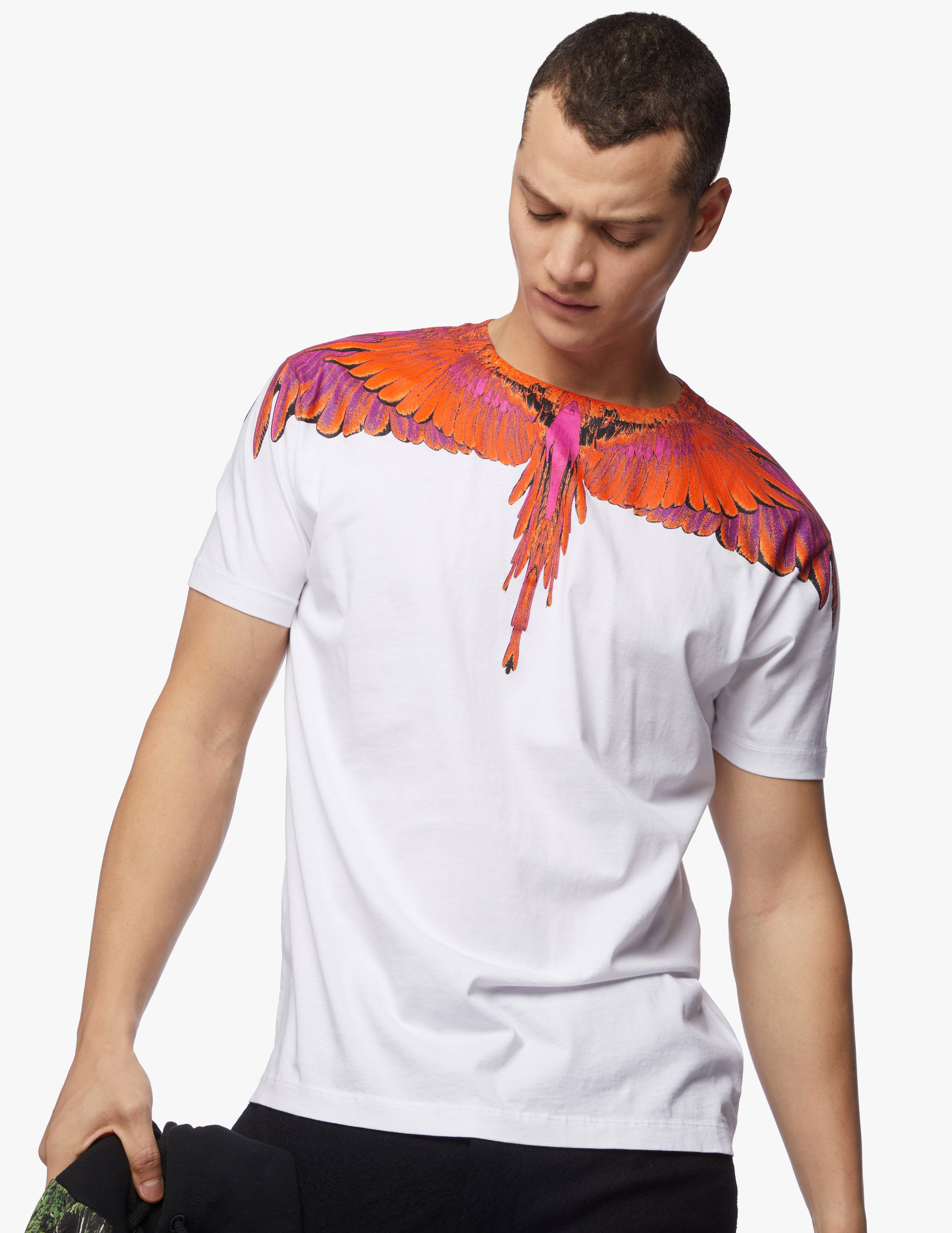 Shop Marcelo Burlon Red wings t-shirt on Rinascente