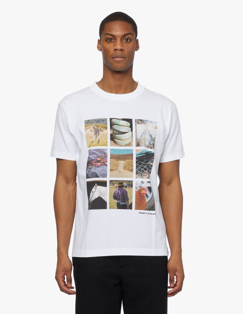 rinascente Marcelo Burlon T-shirt photo puzzle girocollo in cotone 