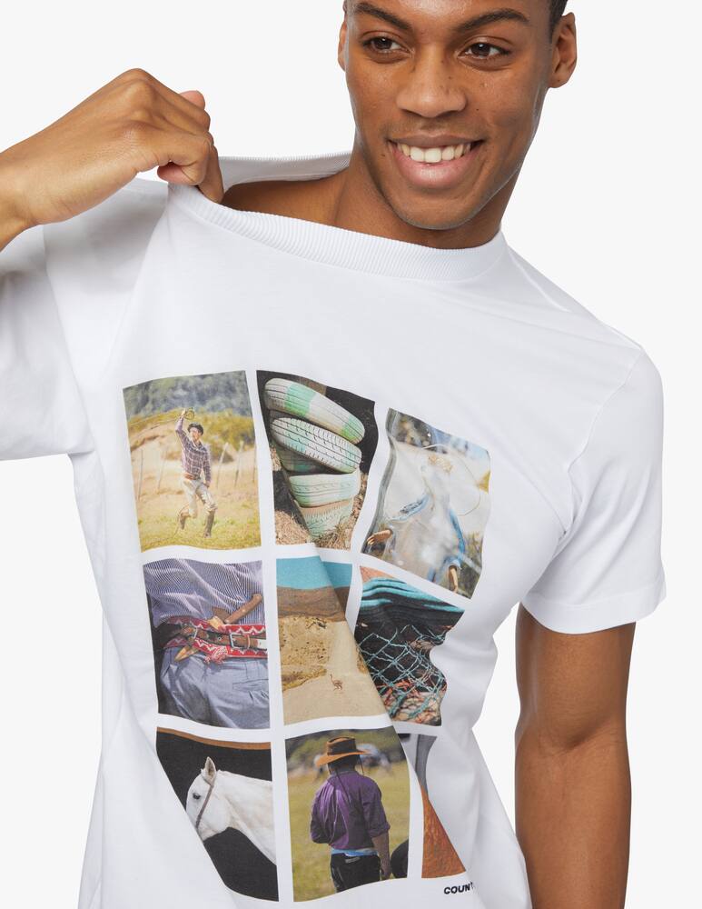 rinascente Marcelo Burlon T-shirt photo puzzle girocollo in cotone 