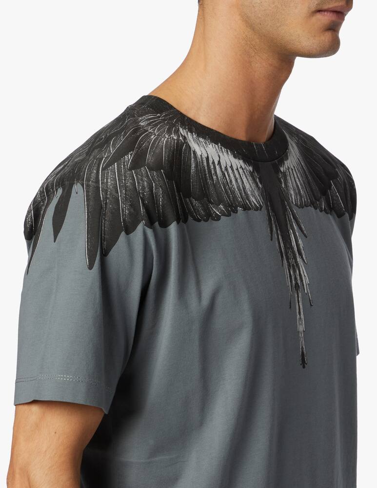 rinascente Marcelo Burlon T-shirt black wings girocollo in cotone 