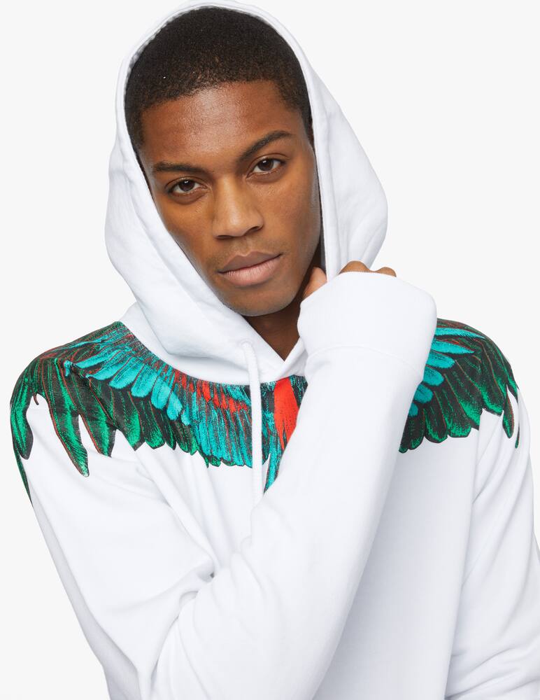 rinascente Marcelo Burlon Green wings hoodie
