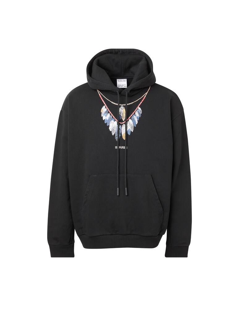 rinascente Marcelo Burlon Felpa con cappuccio double chain over fit
