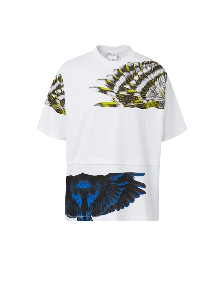 rinascente Marcelo Burlon T-shirt wings patchwork over fit