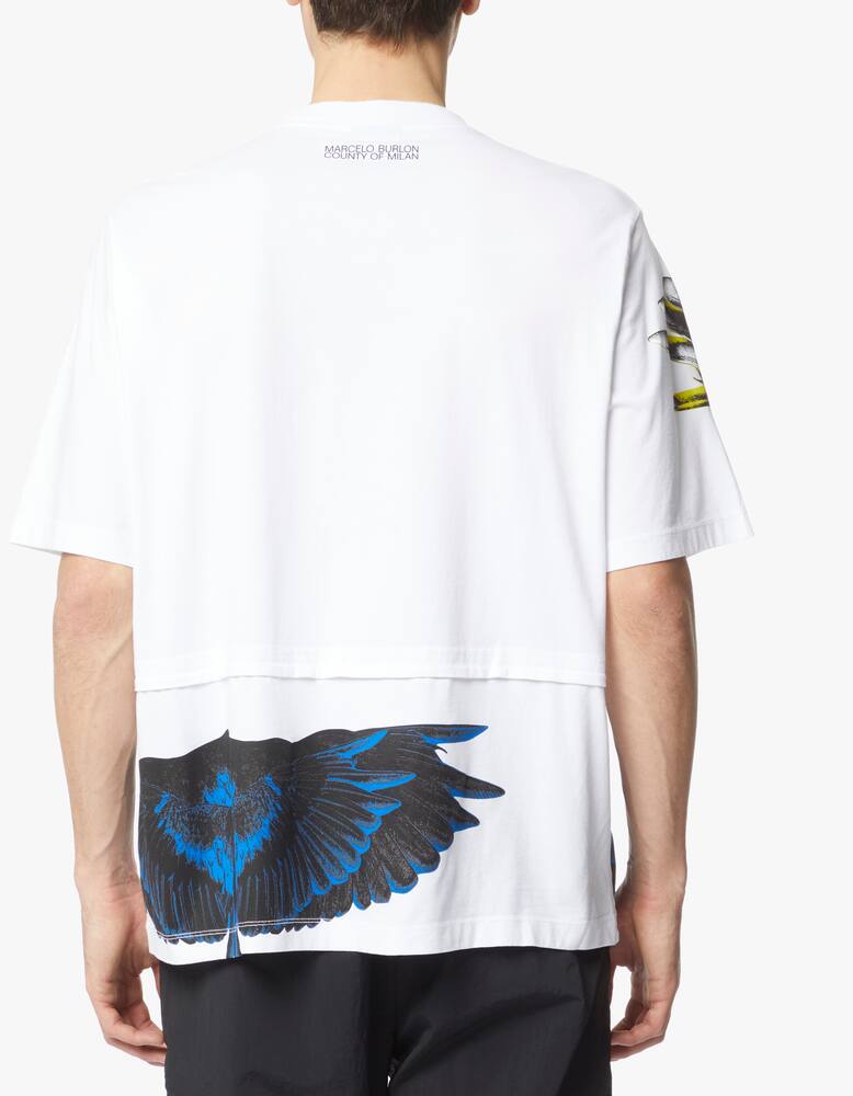 rinascente Marcelo Burlon T-shirt wings patchwork over fit