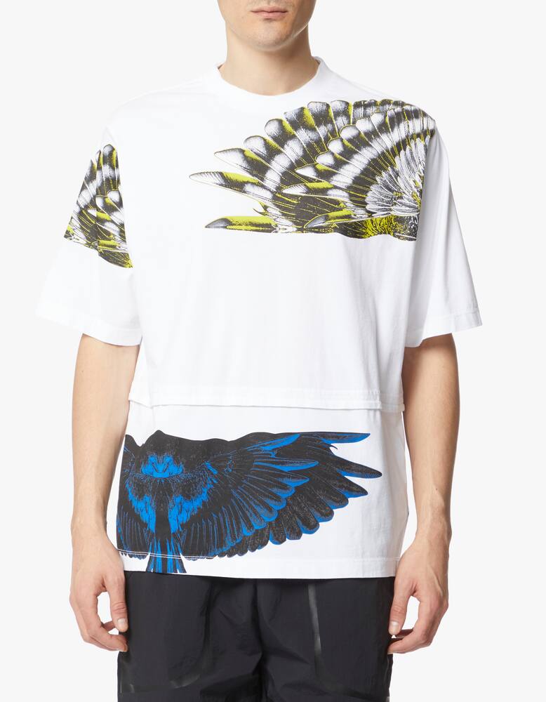 rinascente Marcelo Burlon T-shirt wings patchwork over fit