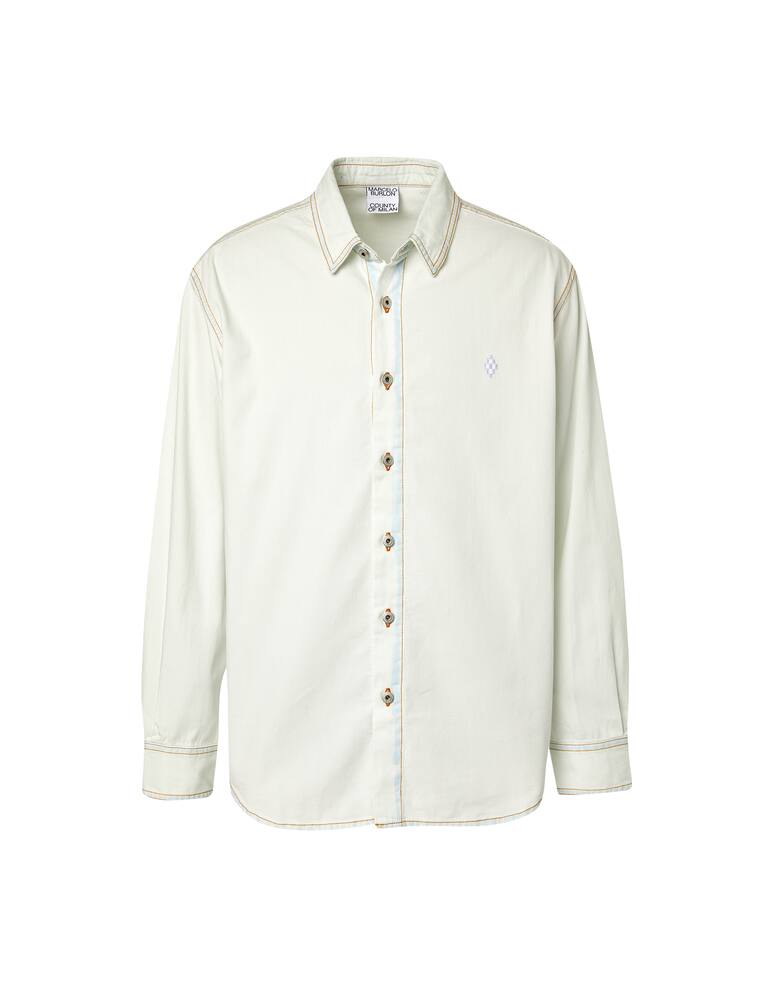 rinascente Marcelo Burlon Camicia in denim lavato wolf