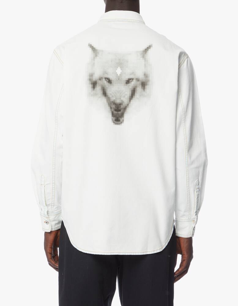 rinascente Marcelo Burlon Camicia in denim lavato wolf