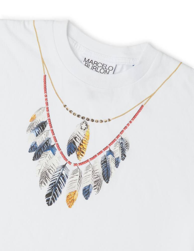 rinascente Marcelo Burlon Maglietta manica corta double chain feather