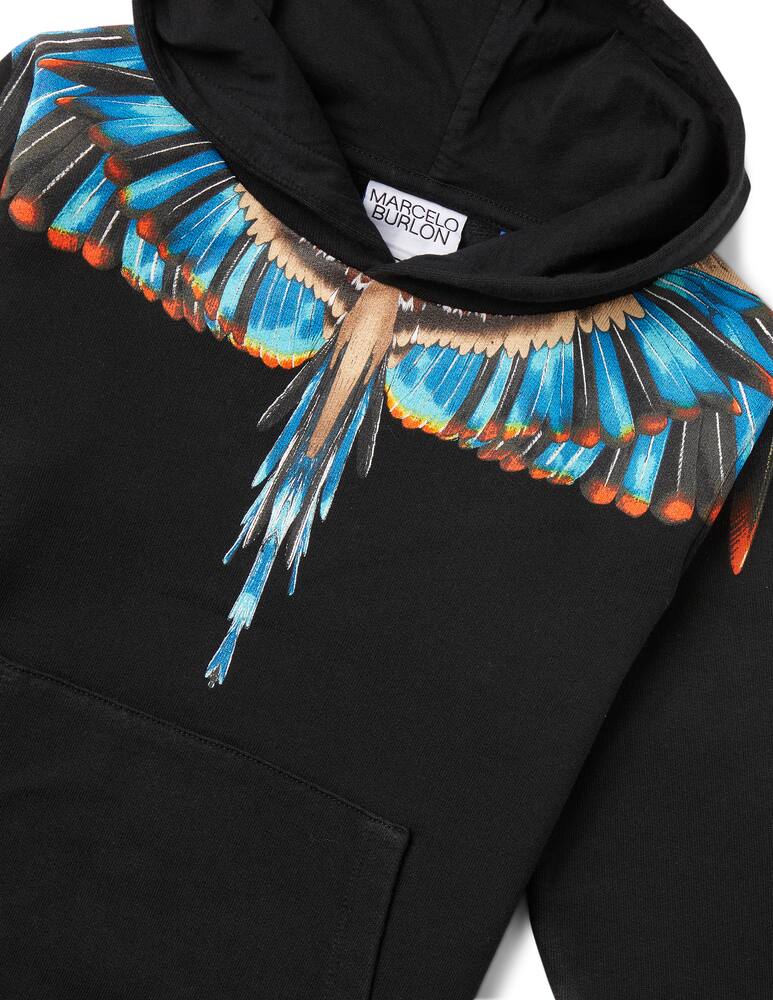 rinascente Marcelo Burlon Felpa con cappuccio grizzly wings