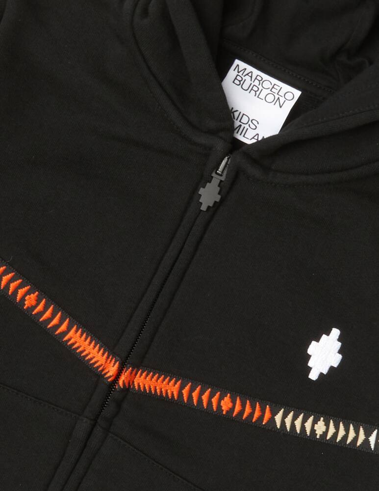 rinascente Marcelo Burlon Cross tape hoodie zip 